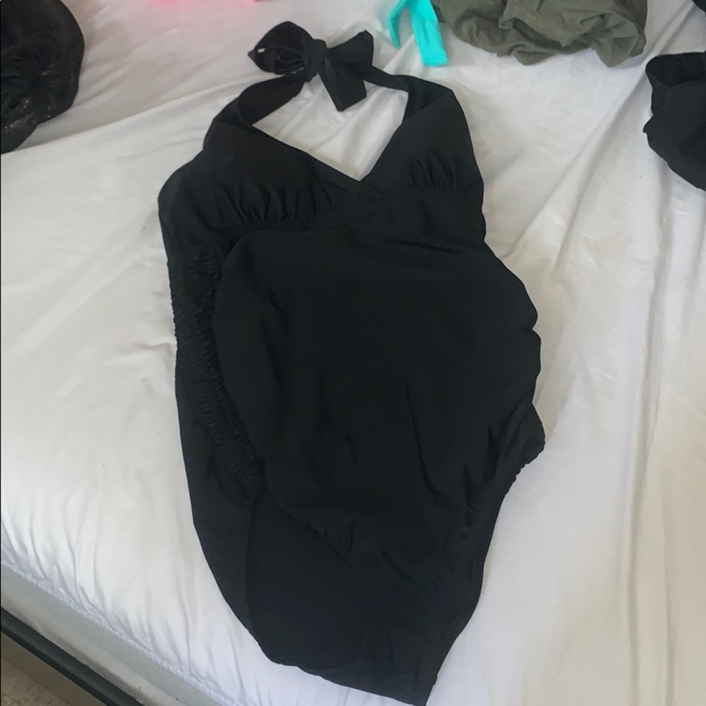 maternity black one piece bathing suit